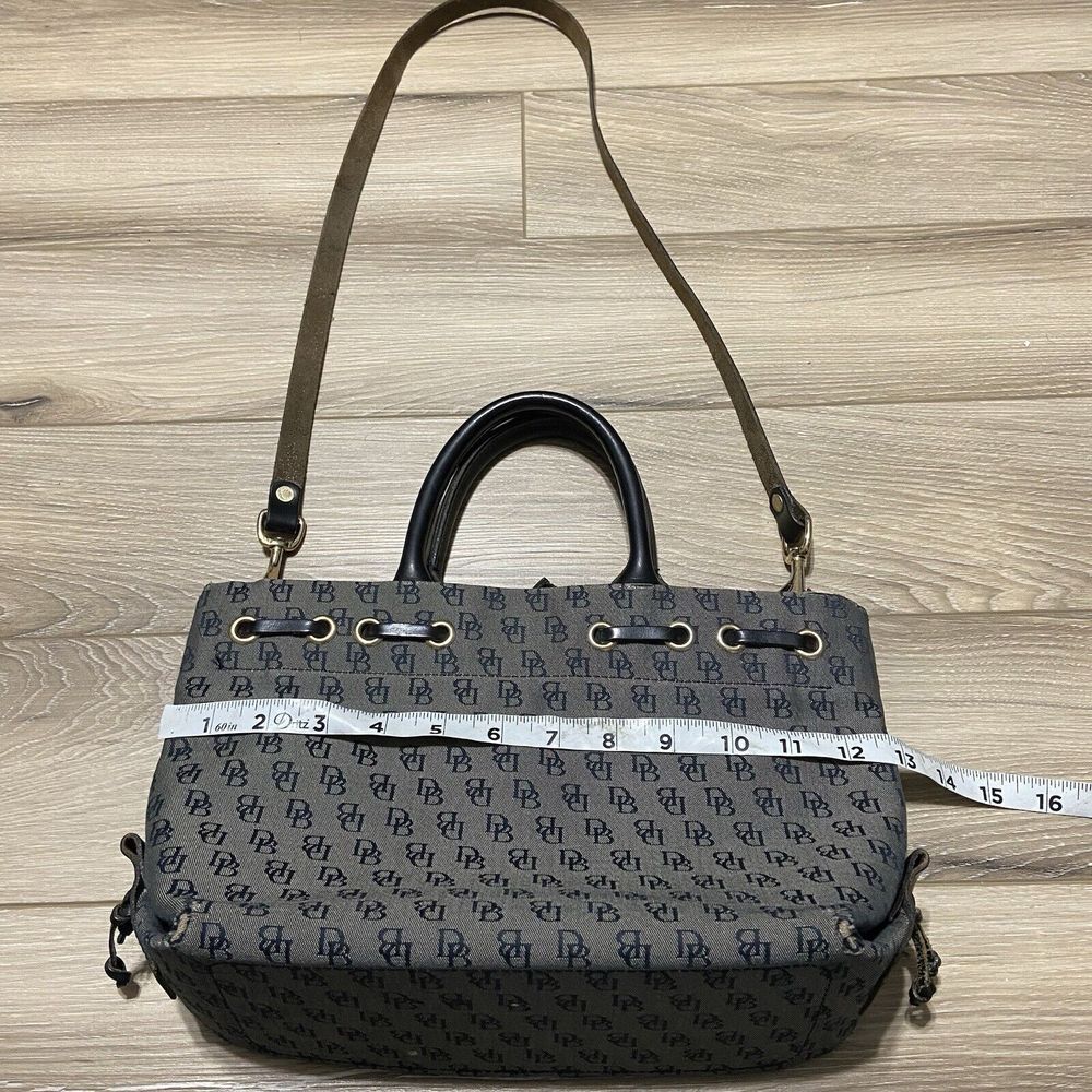 DOONEY & BOURKE HANDBAG/PURSE Classic Vintage DB Logo - Black And‎ Gray Mini - Picture 7 of 10